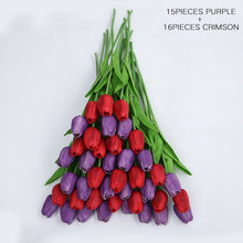 Load image into Gallery viewer, 31 Pieces/lots Artificial  Tulip Flower Real Touch Wedding flower