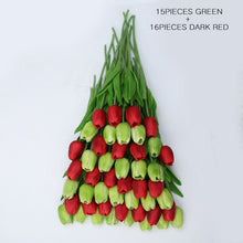 Load image into Gallery viewer, 31 Pieces/lots Artificial  Tulip Flower Real Touch Wedding flower