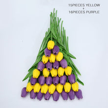 Load image into Gallery viewer, 31 Pieces/lots Artificial  Tulip Flower Real Touch Wedding flower
